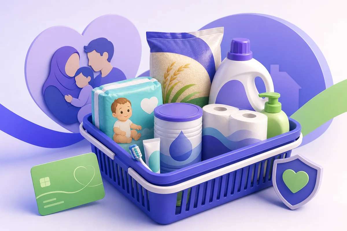 Essentials basket illustration