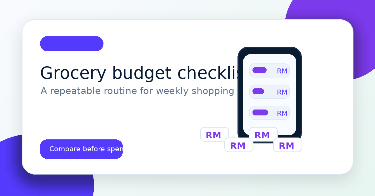 How to use a grocery basket to decide what to buy first in Malaysia illustration