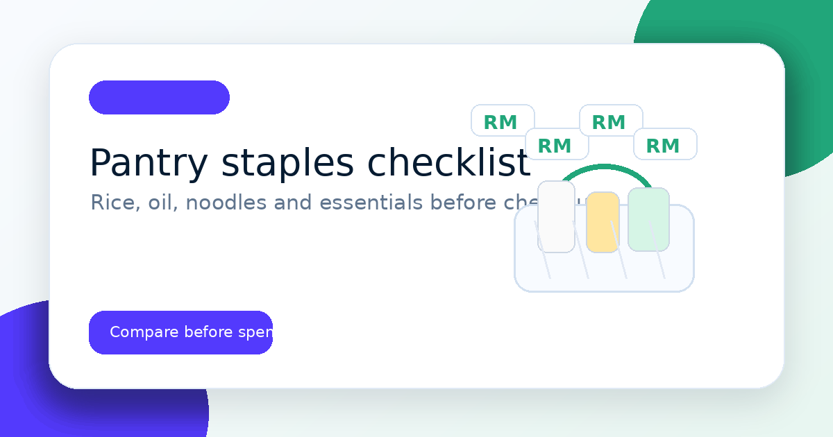 Pantry restock checklist in Malaysia illustration